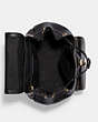 COACH®,PENNIE BACKPACK 22,Pebbled Leather,Medium,Gold/Black,Inside View,Top View