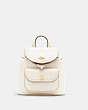 COACH®,PENNIE BACKPACK 22,Pebbled Leather,Medium,Gold/Chalk,Front View