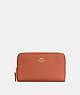 COACH®,MEDIUM ID ZIP WALLET,Pebbled Leather,Im/Sunset,Front View