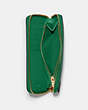 COACH®,MEDIUM ID ZIP WALLET,Pebbled Leather,Mini,Silver/Green,Interior View