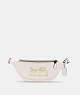 COACH®,WARREN BELT BAG WITH HORSE AND CARRIAGE,Synthetic,Medium,Gunmetal/Chalk,Front View