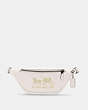 COACH®,WARREN BELT BAG WITH HORSE AND CARRIAGE,Synthetic,Medium,Gunmetal/Chalk,Front View
