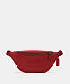 COACH®,WARREN BELT BAG WITH HORSE AND CARRIAGE,Synthetic,Medium,Gunmetal/1941 Red,Front View