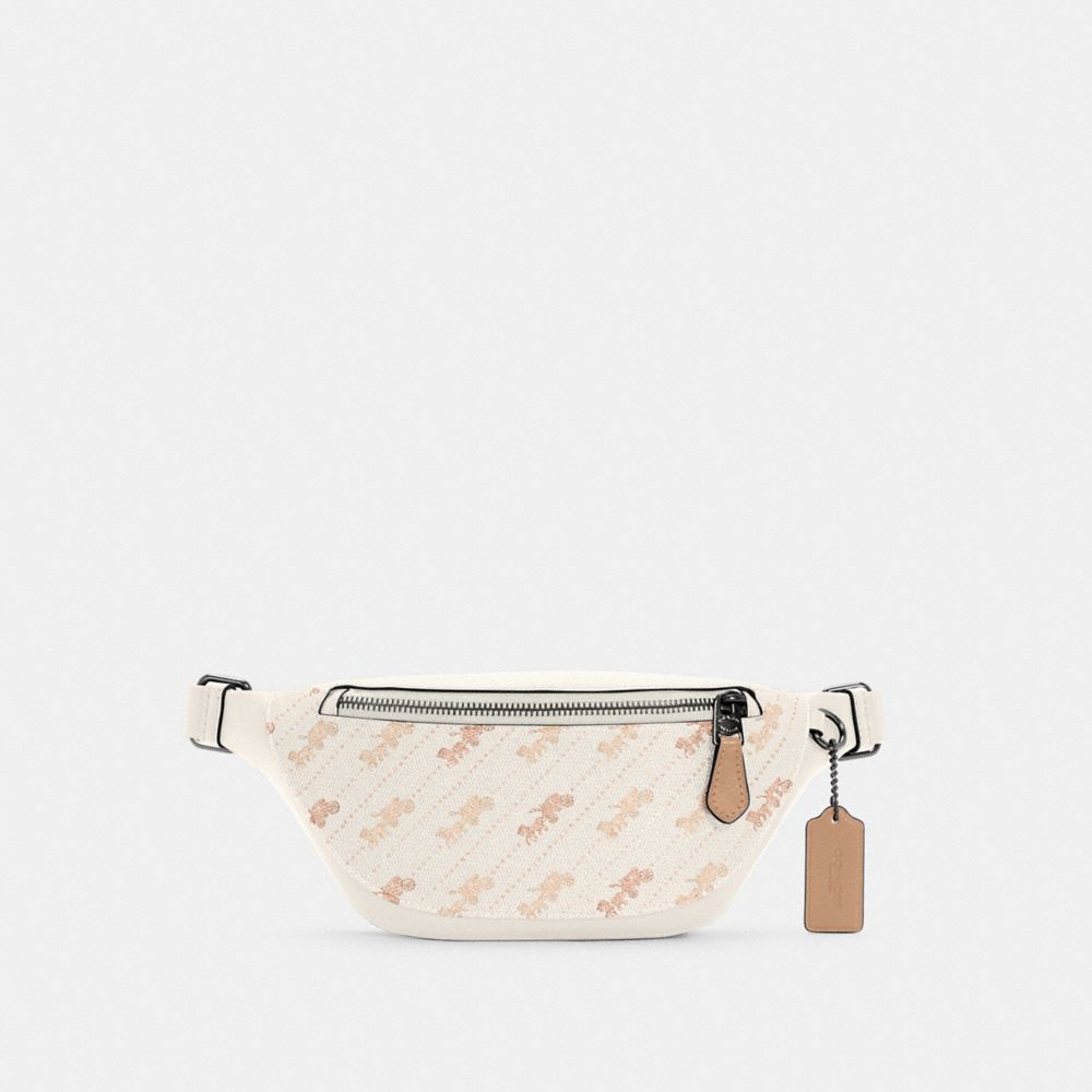 Coach Warren Mini Belt Bag With Houndstooth Print