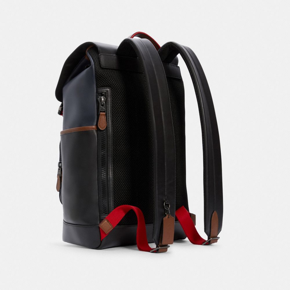 Track Backpack In Colorblock Signature Canvas