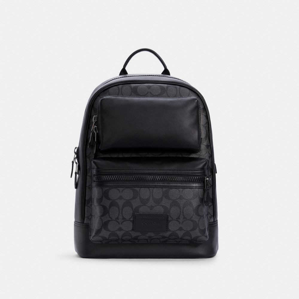 Coach academy backpack outlet in signature canvas