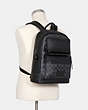 COACH®,RIDER BACKPACK IN SIGNATURE CANVAS,Large,Gunmetal/Charcoal Black,Alternate View