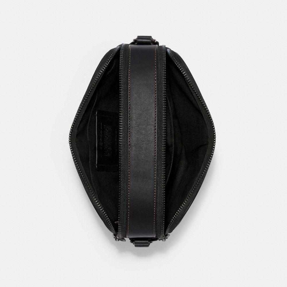 COACH®,GRAHAM CROSSBODY BAG,Smooth Leather,Medium,Gunmetal/Black,Inside View,Top View