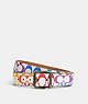 COACH®,ROLLER BUCKLE CUT-TO-SIZE REVERSIBLE BELT IN RAINBOW SIGNATURE CANVAS, 38MM,pvc,Gunmetal/Chalk Multi,Front View