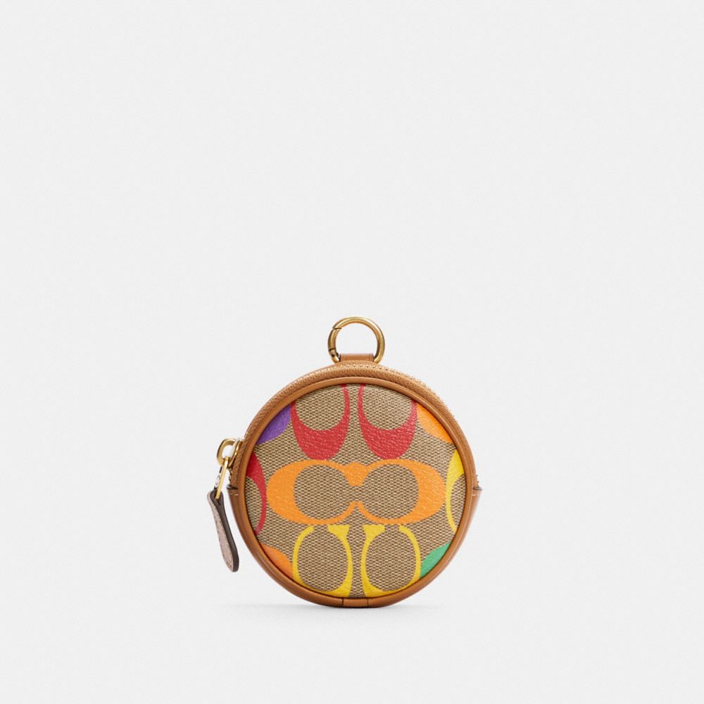 Coach round coin purse sale