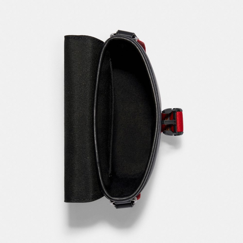 Track Small Flap Crossbody In Colorblock Signature Canvas