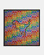 COACH®,RAINBOW COACH STAMP SILK SQUARE SCARF,Silk,Multi,Front View