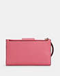 COACH®,PHONE WALLET IN COLORBLOCK WITH STRIPE,Gold/Confetti Pink Mango Multi,Back View