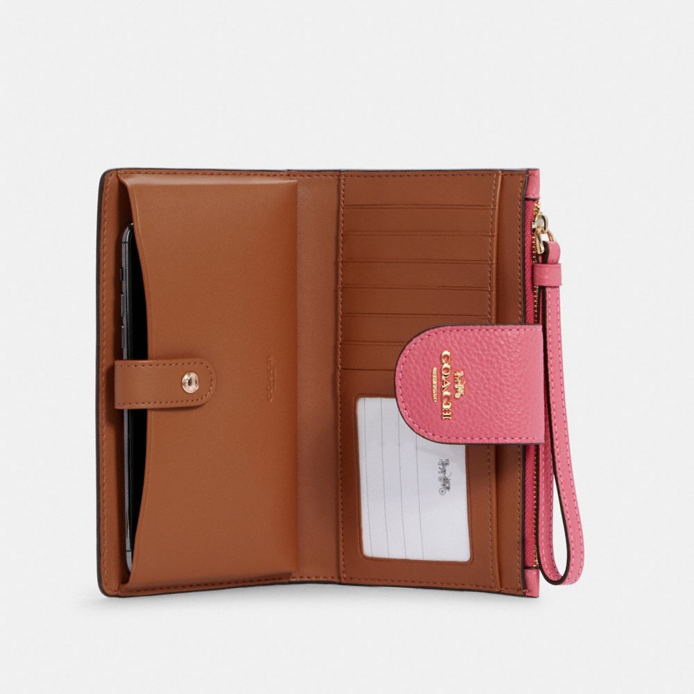 Phone Wallet In Colorblock With Stripe