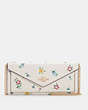 COACH®,SLIM ENVELOPE WALLET WITH WILD MEADOW PRINT,Gold/Chalk Multi,Front View