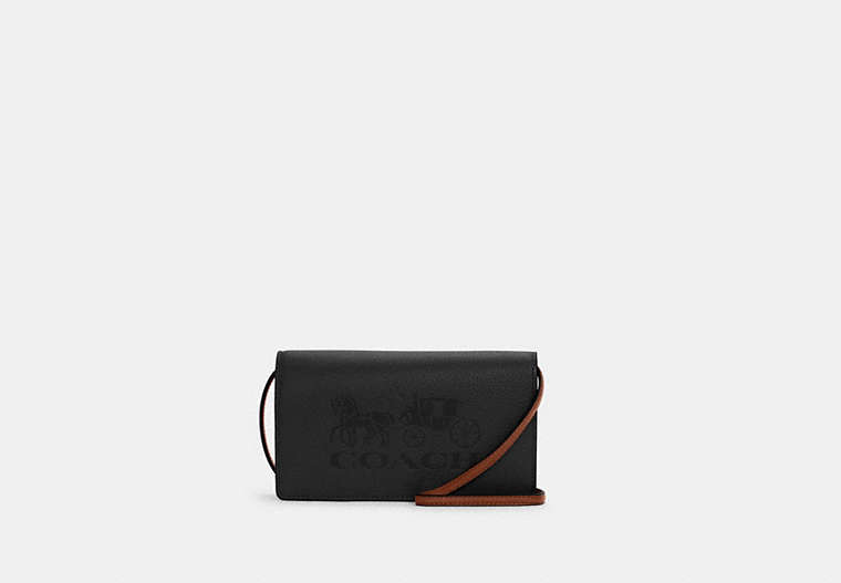 Anna Foldover Crossbody Clutch With Horse And Carriage
