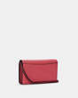 COACH®,ANNA FOLDOVER CROSSBODY CLUTCH WITH HORSE AND CARRIAGE,Mini,Gold/Poppy/Vintage Mauve,Angle View