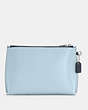 COACH®,ROWAN POUCH IN COLORBLOCK WITH STRIPE,Leather,Small,Silver/Waterfall Midnight Multi,Back View