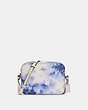 COACH®,MINI CAMERA BAG WITH TIE DYE PRINT,Silver/Purple/Pink Multi,Front View