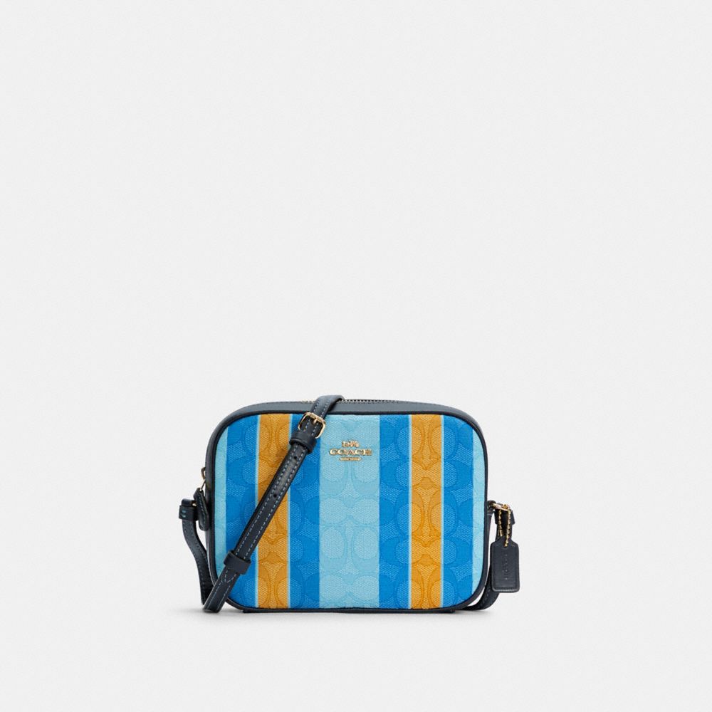 COACH Outlet Mini Camera Bag In Signature Jacquard With Stripes