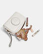 COACH®,DEMPSEY BOXY COSMETIC CASE 20 WITH COACH PATCH,Pebbled Leather,Small,Gold/Chalk,Angle View