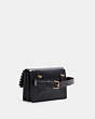 COACH®,FOLDOVER BELT BAG WITH WHIPSTITCH,Mini,Gold/Midnight/Waterfall Multi,Angle View