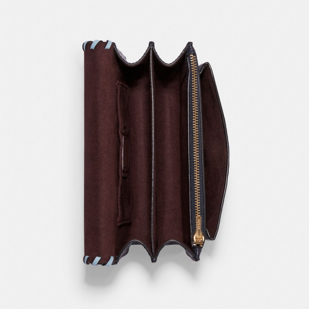 COACH®,Foldover Belt Bag With Whipstitch,,Inside View,Top View