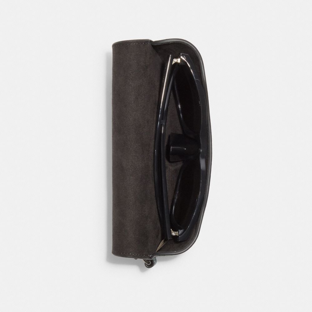 COACH®,Sunglass Case,,Inside View,Top View