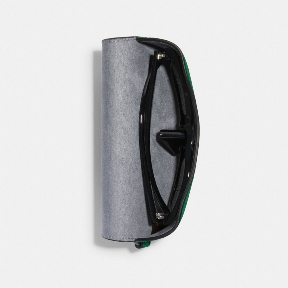 COACH®,Sunglass Case,,Inside View,Top View
