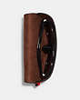 COACH®,SUNGLASS CASE,Pebbled Leather,Mini,Gunmetal/Miami Red,Inside View,Top View