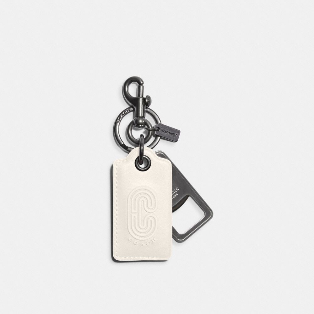 COACH® | Bottle Opener Key Fob With Coach Patch