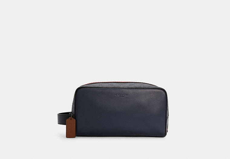 Large Travel Kit In Colorblock Signature Canvas