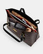 COACH®,MOLLIE TOTE 25 IN SIGNATURE CANVAS WITH HEART PRINT,pvc,Medium,Silver/Brown Black Multi,Inside View, Top View