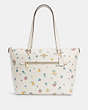 COACH®,GALLERY TOTE WITH WILD MEADOW PRINT,Large,Gold/Chalk Multi,Front View