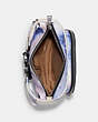 COACH®,COURT BELT BAG WITH TIE DYE PRINT,Mini,Silver/Purple/Pink Multi,Inside View,Top View