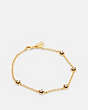COACH®,WILDFLOWER CHAIN BRACELET,Metal,Gold,Front View