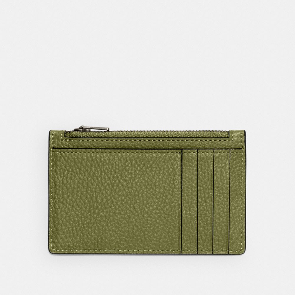 COACH®  Zip Card Case With Trompe L'oeil Print