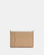 Magnetic Card Case In Colorblock Signature Canvas With Striped Coach Patch