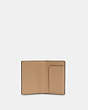 Magnetic Card Case In Colorblock Signature Canvas With Striped Coach Patch