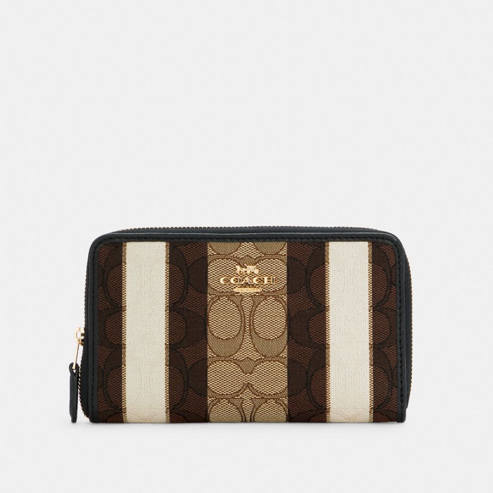 COACH® Outlet  Medium Id Zip Wallet In Signature Jacquard With