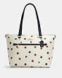 COACH®,GALLERY TOTE WITH AMERICANA STAR PRINT,Gold/Chalk Multi,Front View