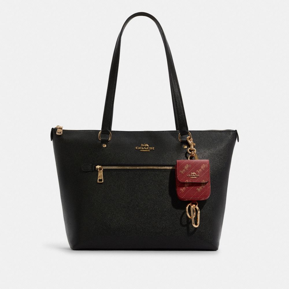 Multi Attachments Case Bag Charm With Horse And Carriage Dot Print