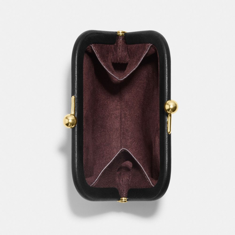 COACH Nora Kisslock Card Case In Signature Canvas