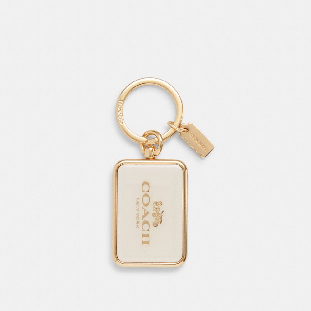 Mini Tote Bag Keychain, Handbag Charm Keychain, Gold Metal