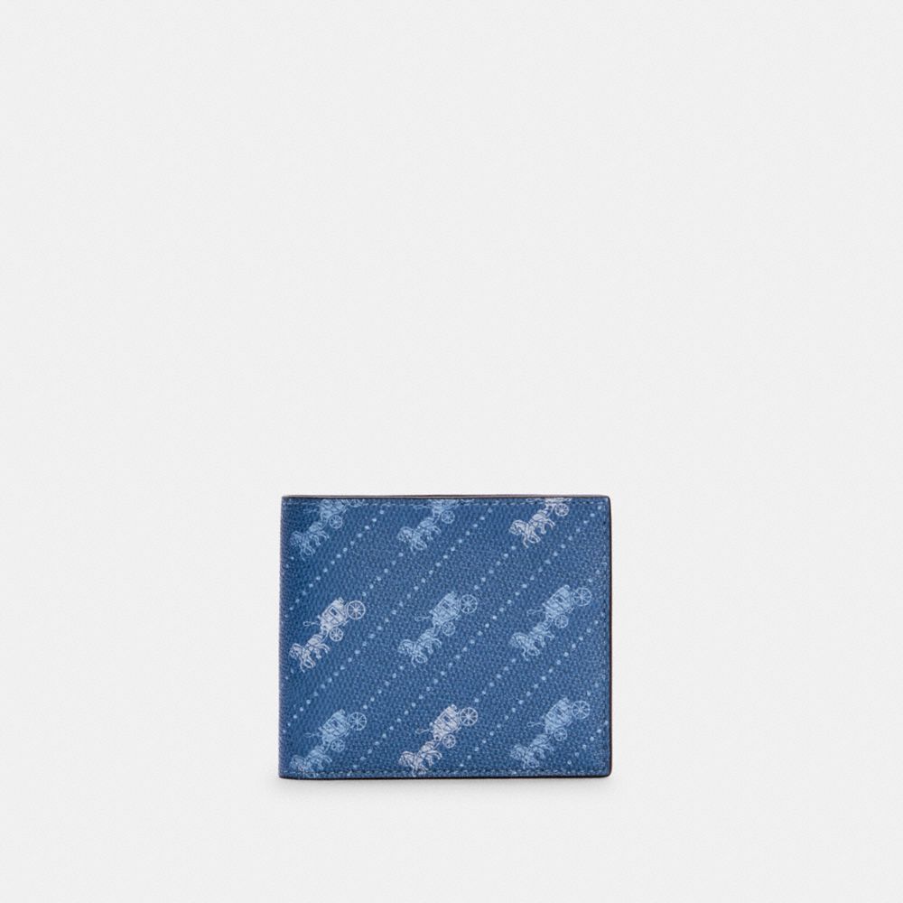 ★Coach★ Billfold Wallet with Horse and Carriage COACH Double Billfold Wallet MEN'S With Large Horse And