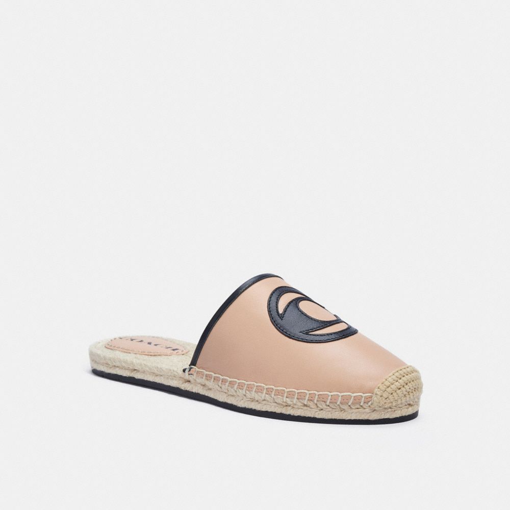 COACH®,CHANNING ESPADRILLE,Leather,Beechwood,Front View
