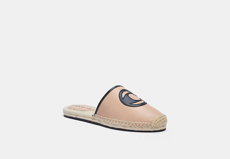 COACH®,CHANNING ESPADRILLE,Leather,Beechwood,Front View
