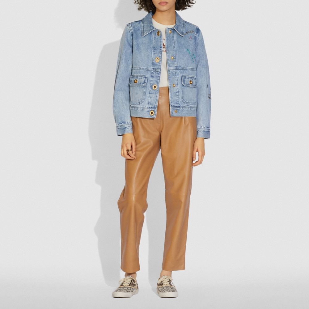 COACH®,Washed Denim Jacket,,Scale View