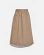 COACH®,TRENCH SKIRT,Cotton/Polyester,Mud,Front View
