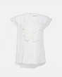 COACH®,RUFFLE BLOUSE,Silk,Ivory,Front View